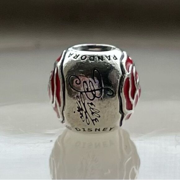 Pandora Disney’s Sterling Silver Belle’s Enchanted Rose Charm. - Picture 5 of 5